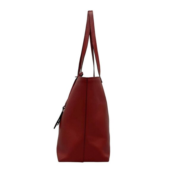 Auth PRADA - Red Leather Tote Bag - Picture 4 of 16